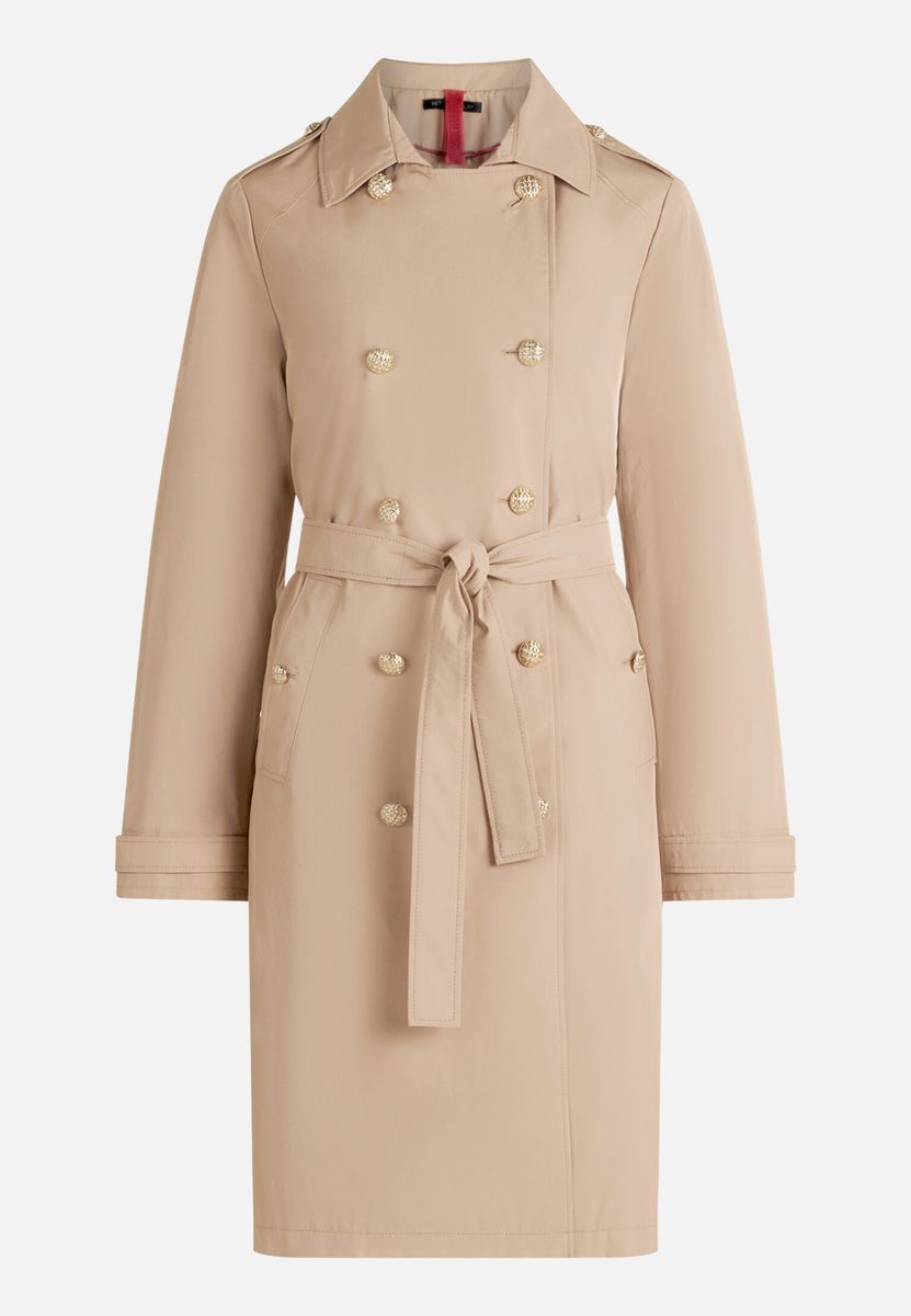 Klassischer zweireihiger Trenchcoat mit Gürtel