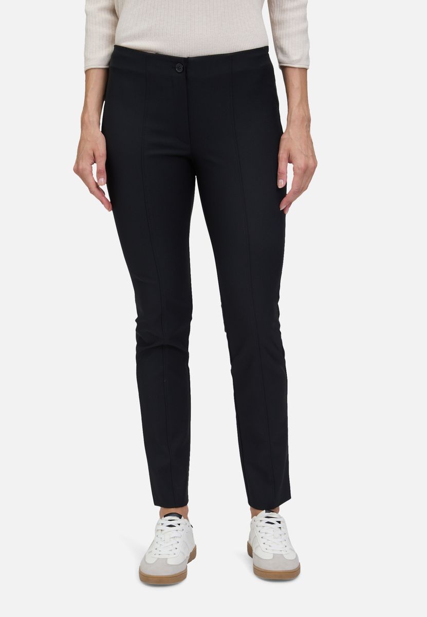 Schlanke Mid-Waist Hose