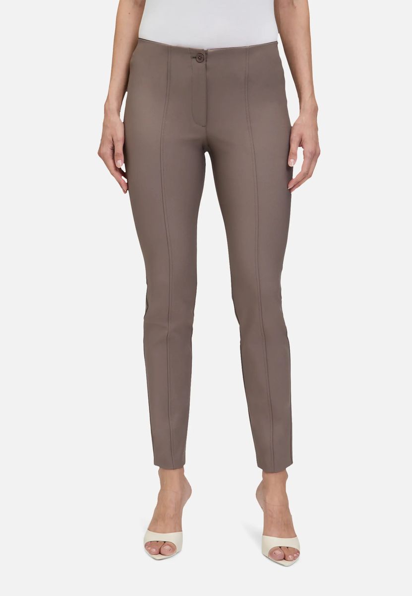 Schlanke Mid-Waist Hose