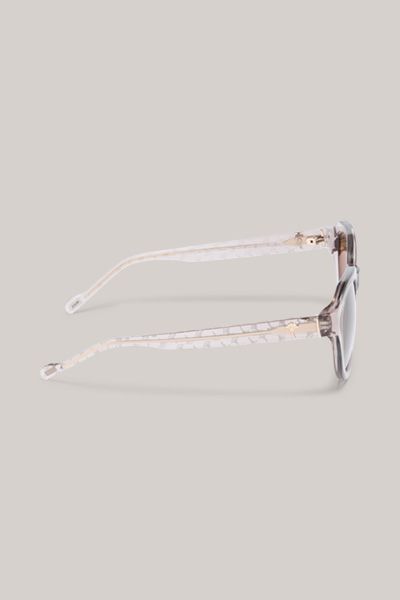 Sonnenbrille in Braun/Transparent