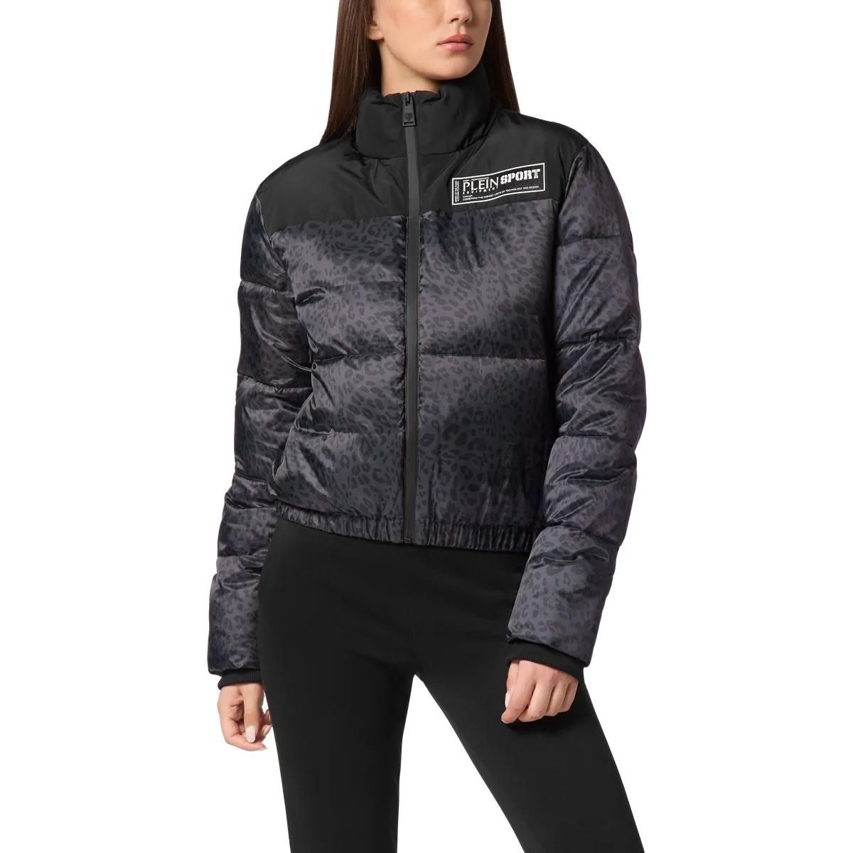 Plein Sport - Winterjacke Leopard - Größe L - schwarz