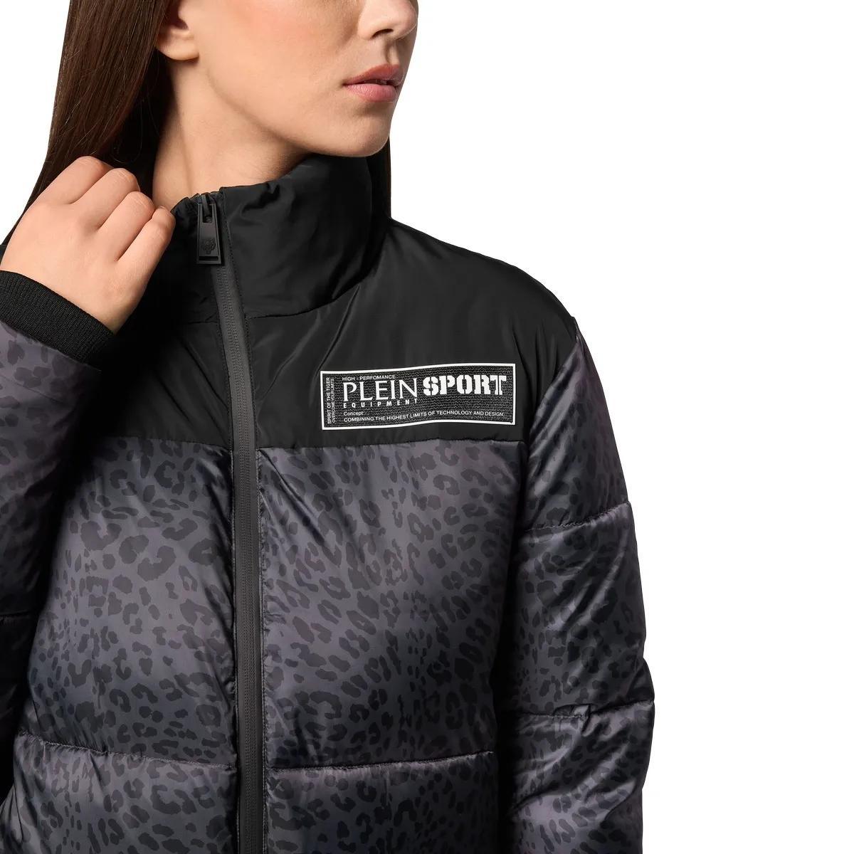 Plein Sport - Winterjacke Leopard - Größe L - schwarz