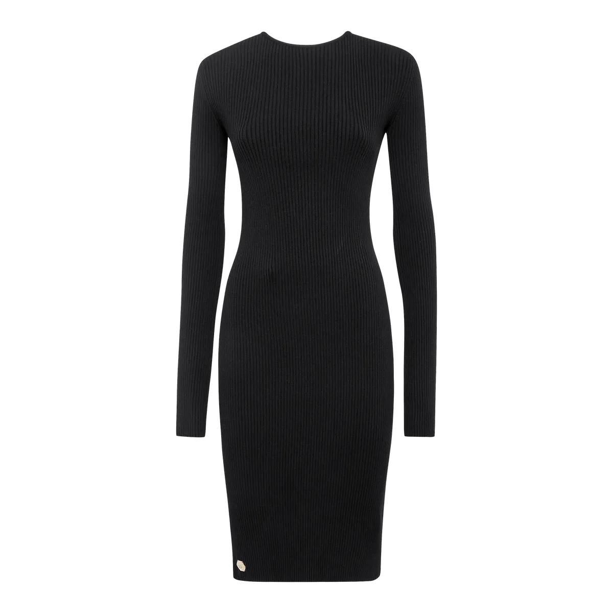 Philipp Plein - Strickkleid - Größe L - schwarz