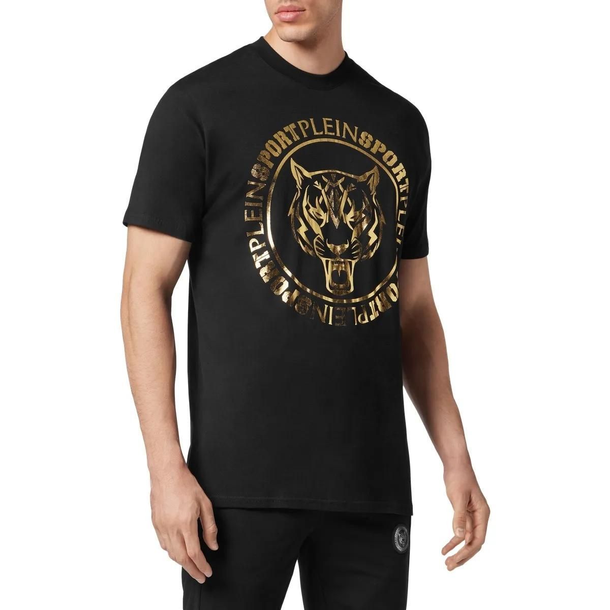 Plein Sport - T-Shirt Rundhalsausschnitt Tiger - Größe S - schwarz