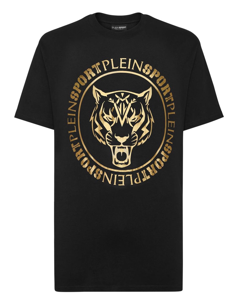 Plein Sport - T-Shirt Rundhalsausschnitt Tiger - Größe S - schwarz