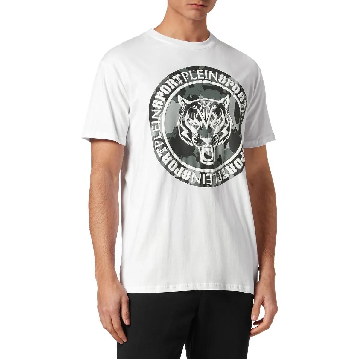 Plein Sport - T-Shirt Carbon Tiger - Größe 3XL - weiß