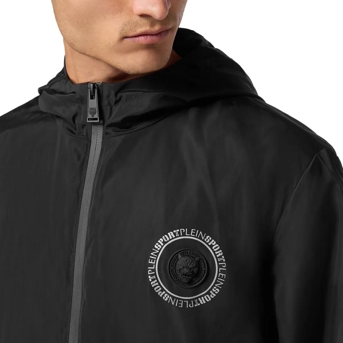 Plein Sport - Windbreaker Carbon Tiger - Größe XS - schwarz