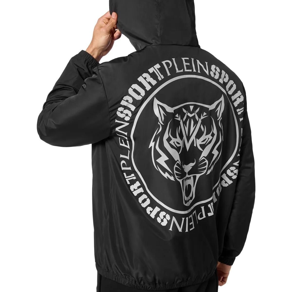 Plein Sport - Windbreaker Carbon Tiger - Größe XS - schwarz