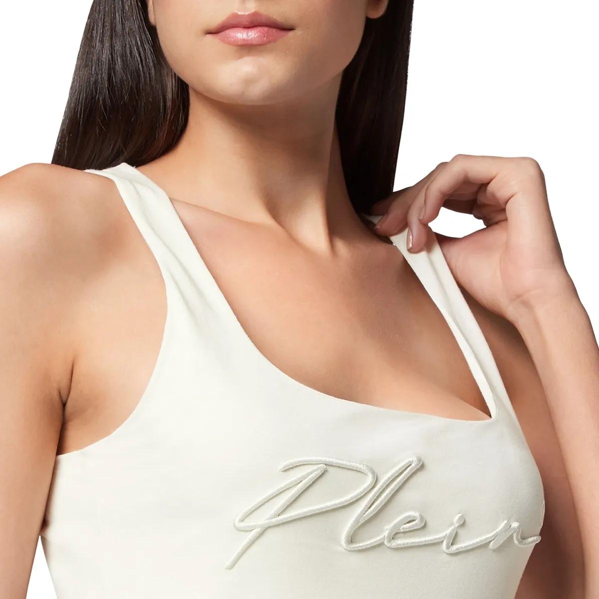 Philipp Plein - Tanktop Signature - Größe L - creme