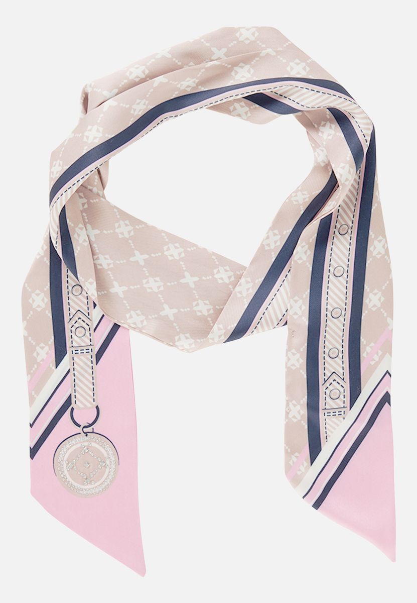 Bedruckter Sommerschal mit Strassdetails