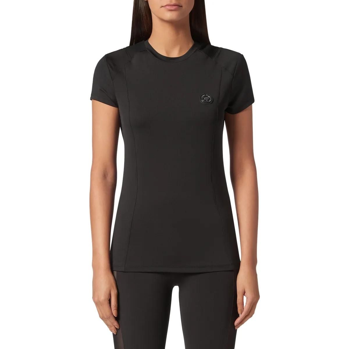 Plein Sport - T-Shirt Rundhalsausschnitt - Größe L - schwarz