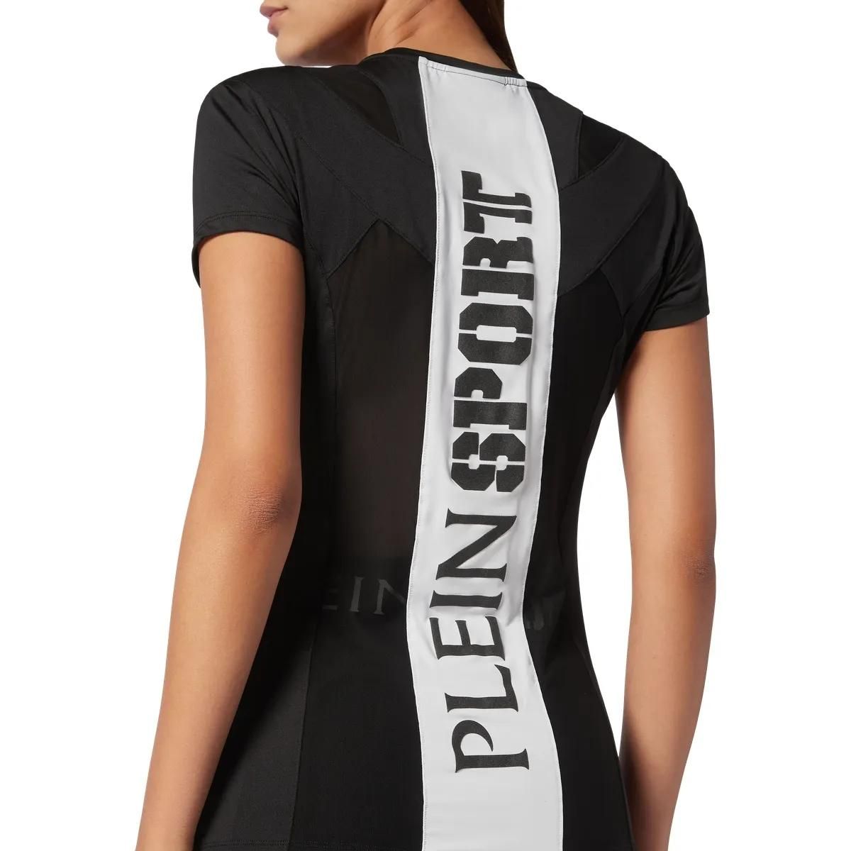 Plein Sport - T-Shirt Rundhalsausschnitt - Größe L - schwarz