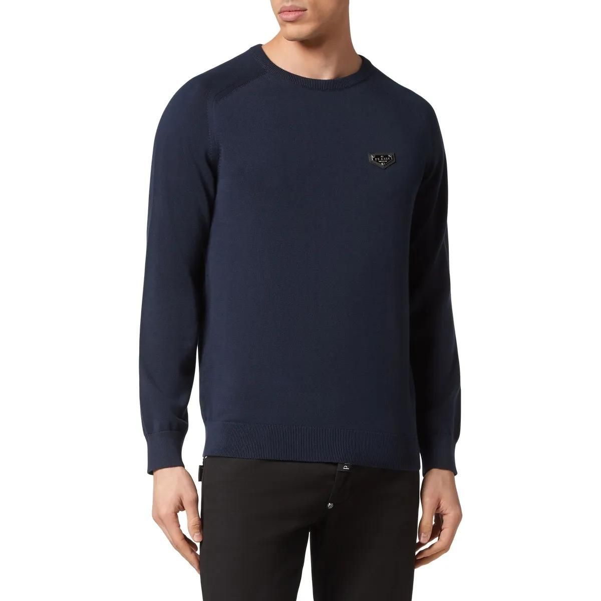 Philipp Plein - Rundhalspullover - Größe 3XL - schwarz