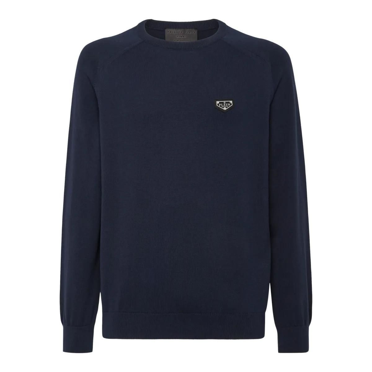 Philipp Plein - Rundhalspullover - Größe 3XL - schwarz