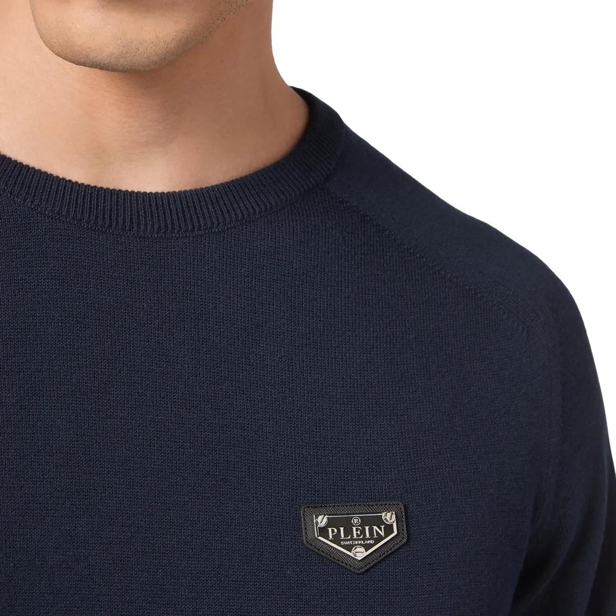 Philipp Plein - Rundhalspullover - Größe 3XL - schwarz