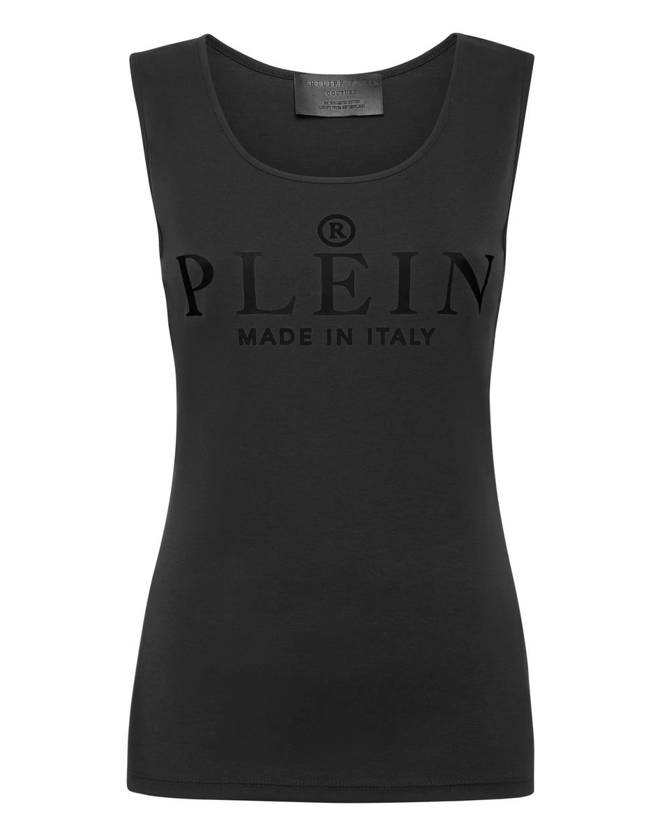 Philipp Plein - Tanktop Iconic Plein - Größe L - creme