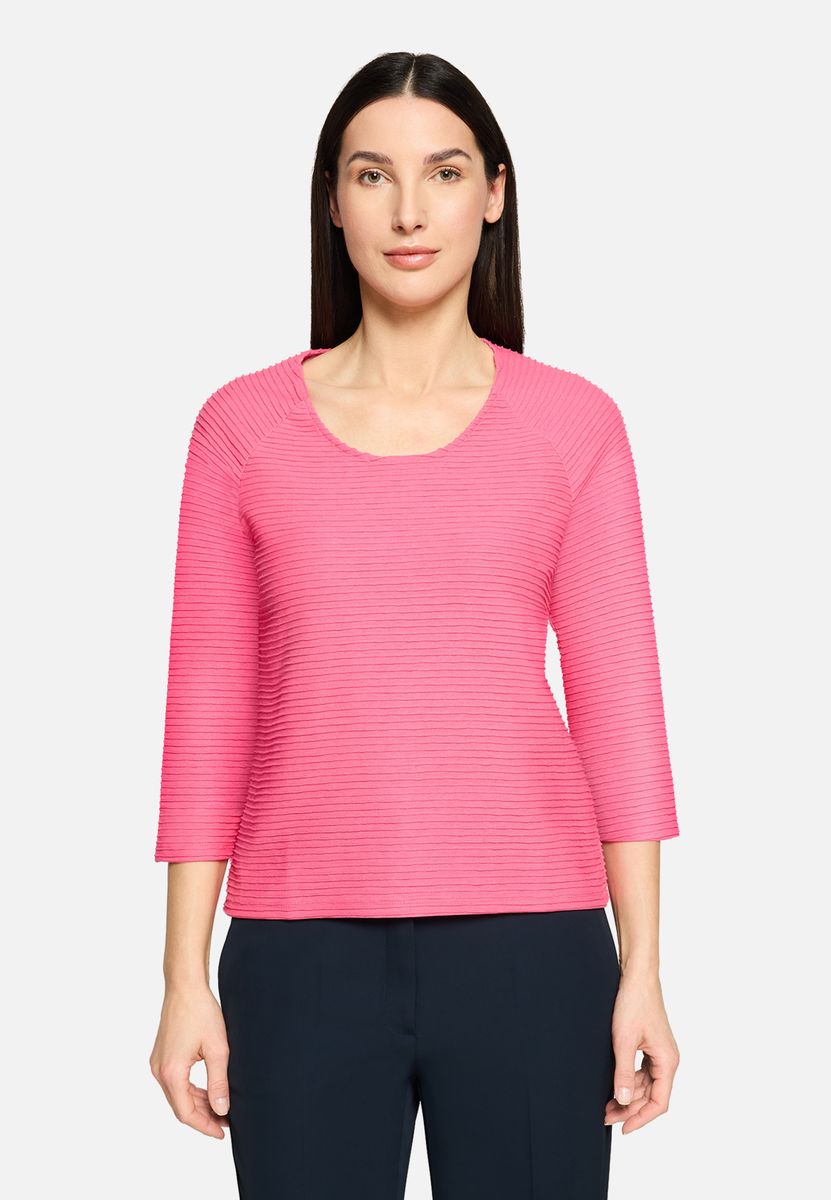 Strukturiertes Strickoberteil mit Raglanärmeln