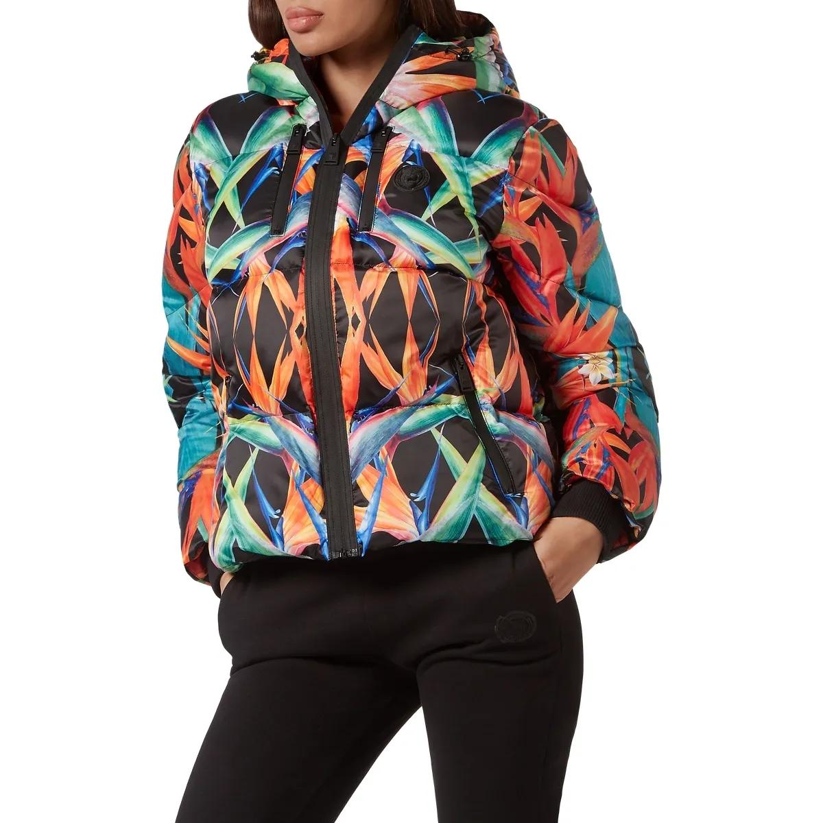 Plein Sport - Jacke Flowers - Größe L - schwarz