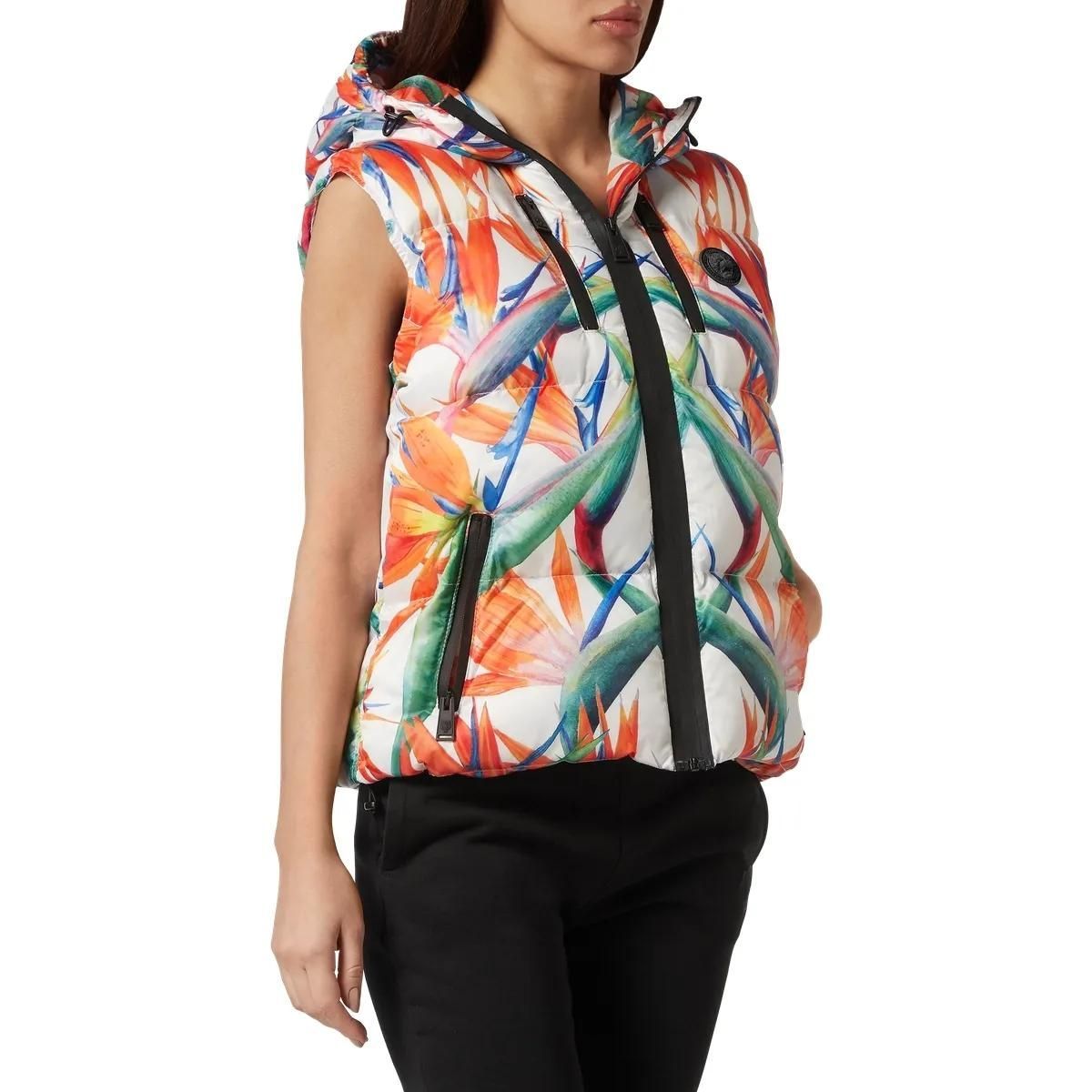 Plein Sport - Weste Flowers - Größe L - weiß