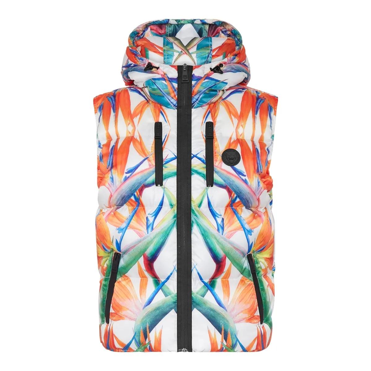 Plein Sport - Weste Flowers - Größe L - weiß