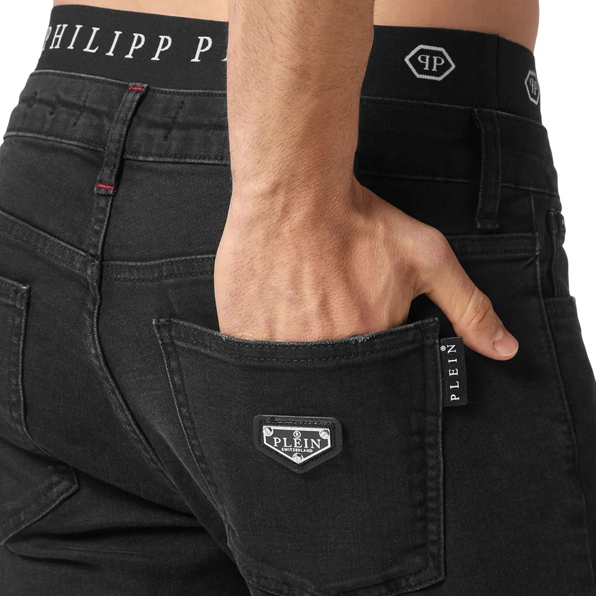 Philipp Plein - Jeans Slim Fit - Größe 28 - schwarz