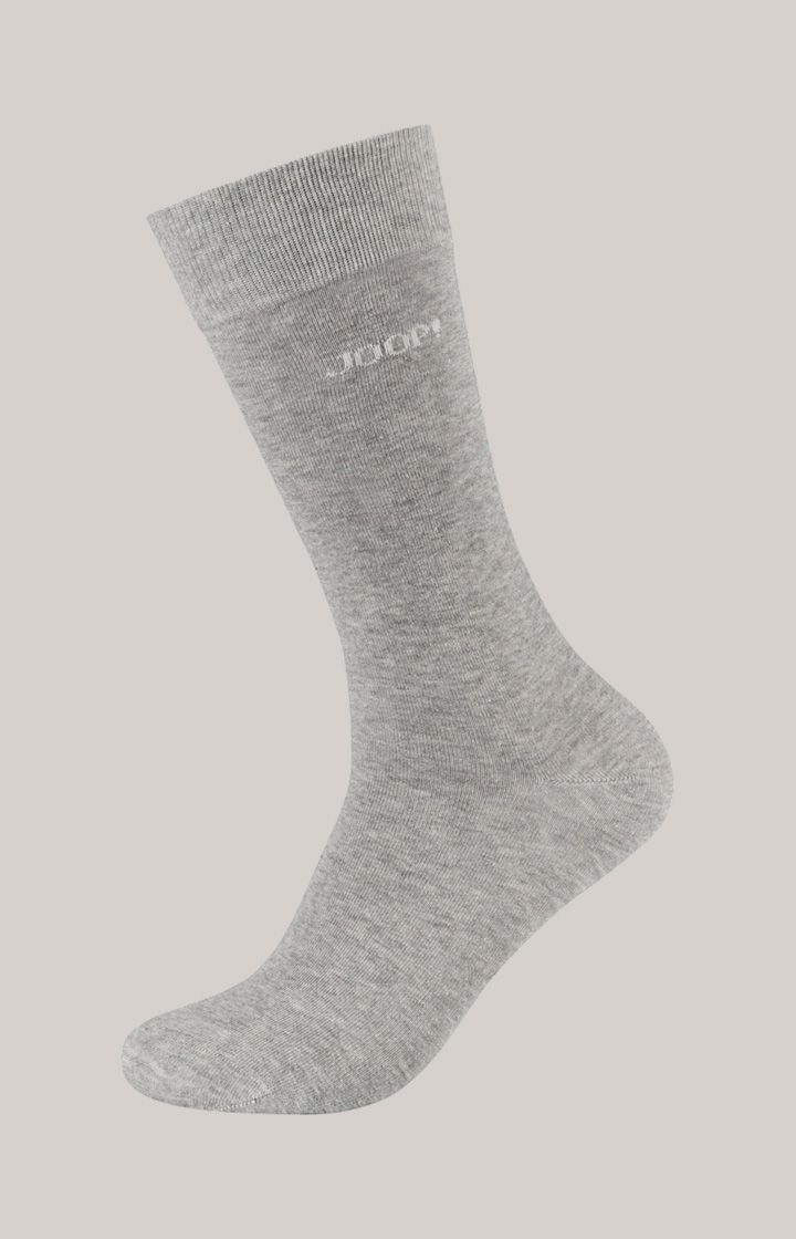 JOOP! Hellgrau melierte Socken Viererpack Bio-Baumwollmischung