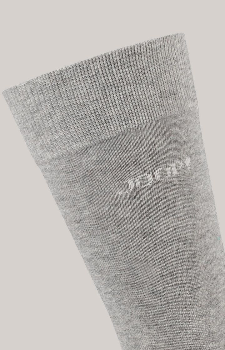 JOOP! Hellgrau melierte Socken Viererpack Bio-Baumwollmischung