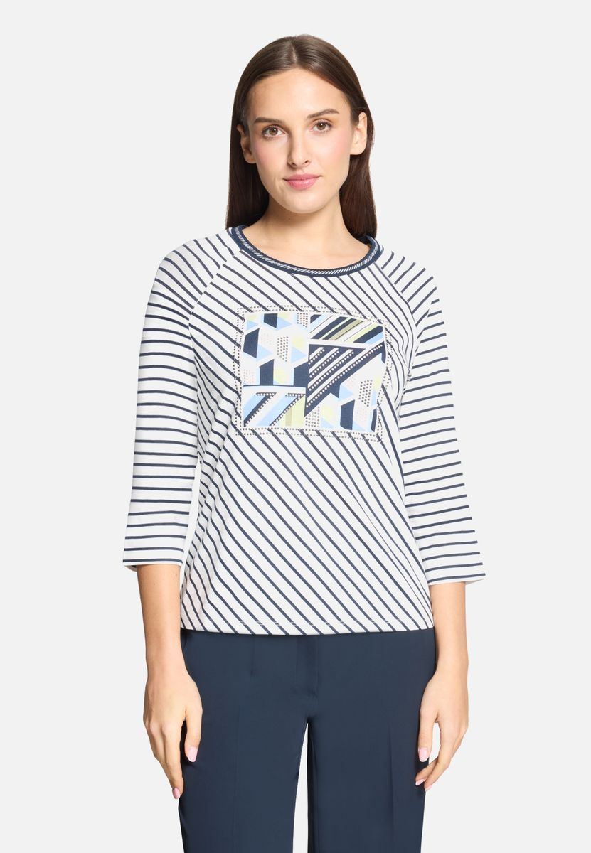 Gestreiftes Dreiviertelarm-Shirt