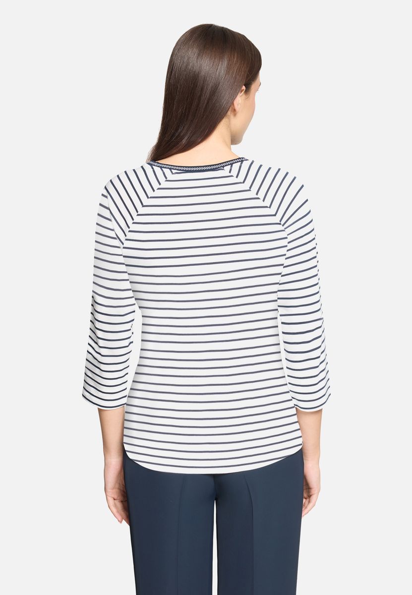 Gestreiftes Dreiviertelarm-Shirt