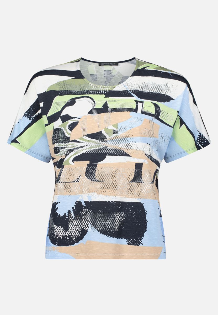 Oversize-Shirt mit abstraktem Druck