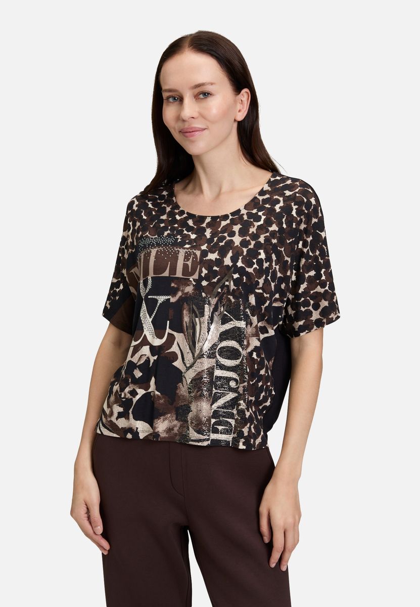 Oversize-Shirt mit abstraktem Druck