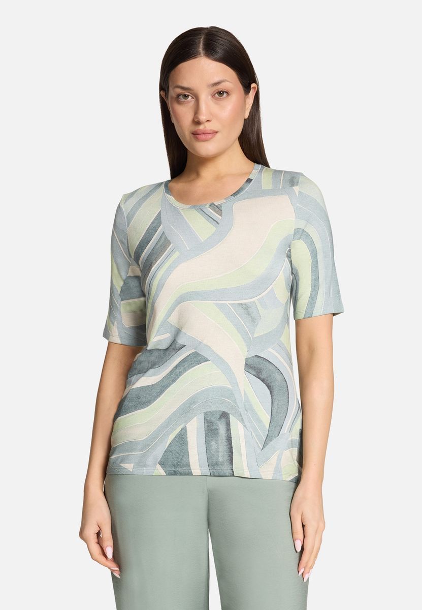 Kurzarmshirt mit geometrischem Muster