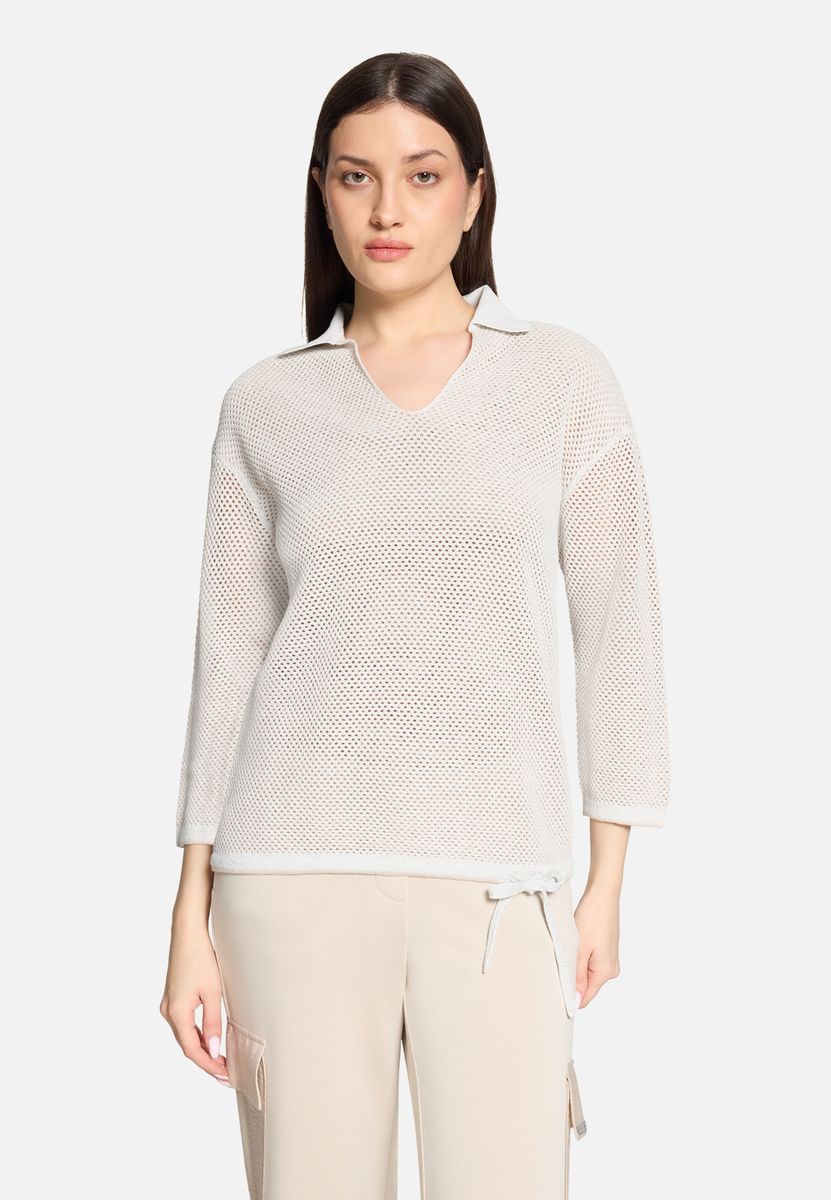 Lässiger Strickpullover mit Kragen