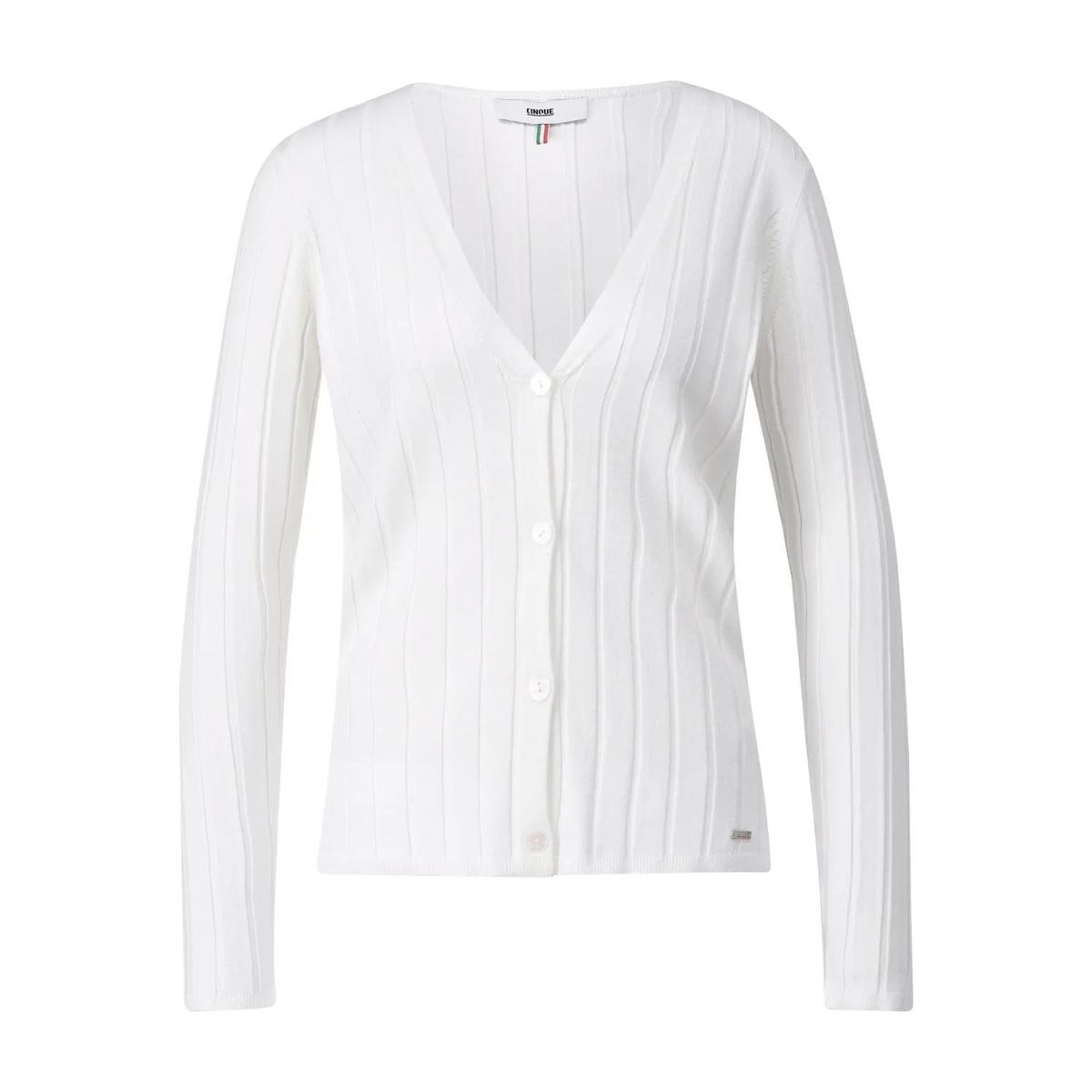 Cinque - Strickjacke aus Viskose-Stretch - Größe L - weiß