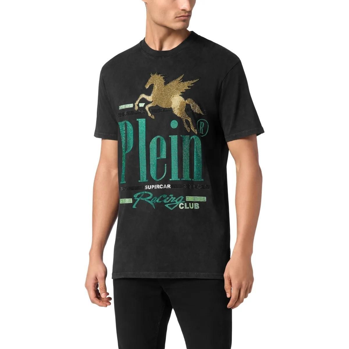 Philipp Plein - T-Shirt Racing - Größe L - schwarz