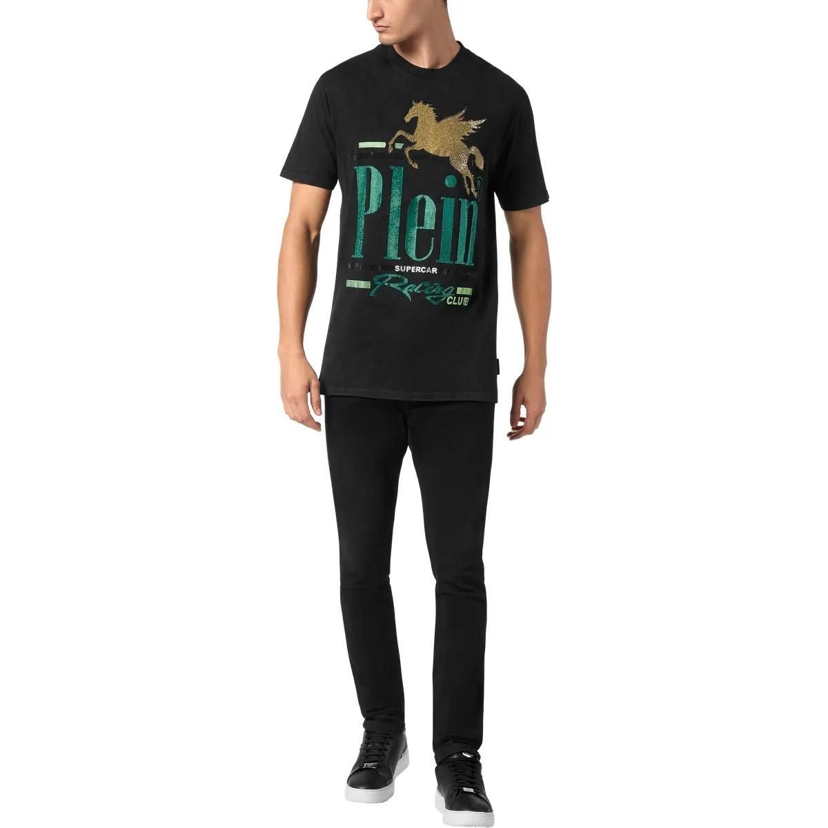 Philipp Plein - T-Shirt Racing - Größe L - schwarz