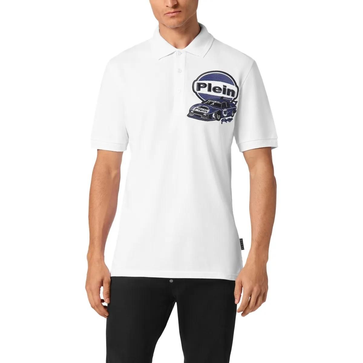 Philipp Plein - Poloshirt Racing - Größe 3XL - weiß