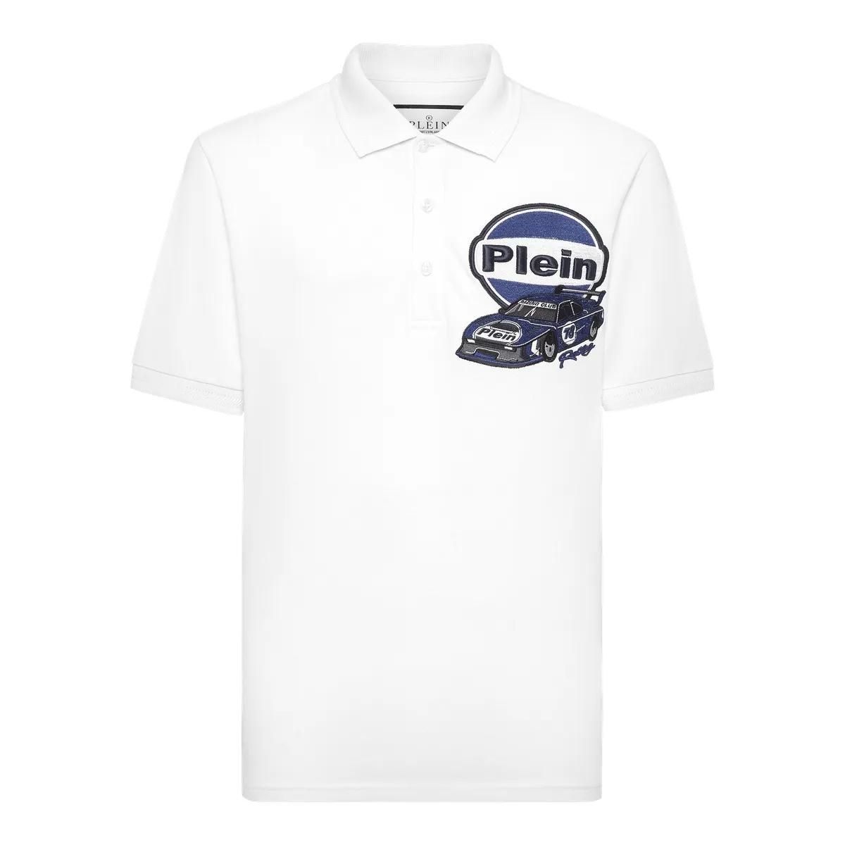 Philipp Plein - Poloshirt Racing - Größe 3XL - weiß