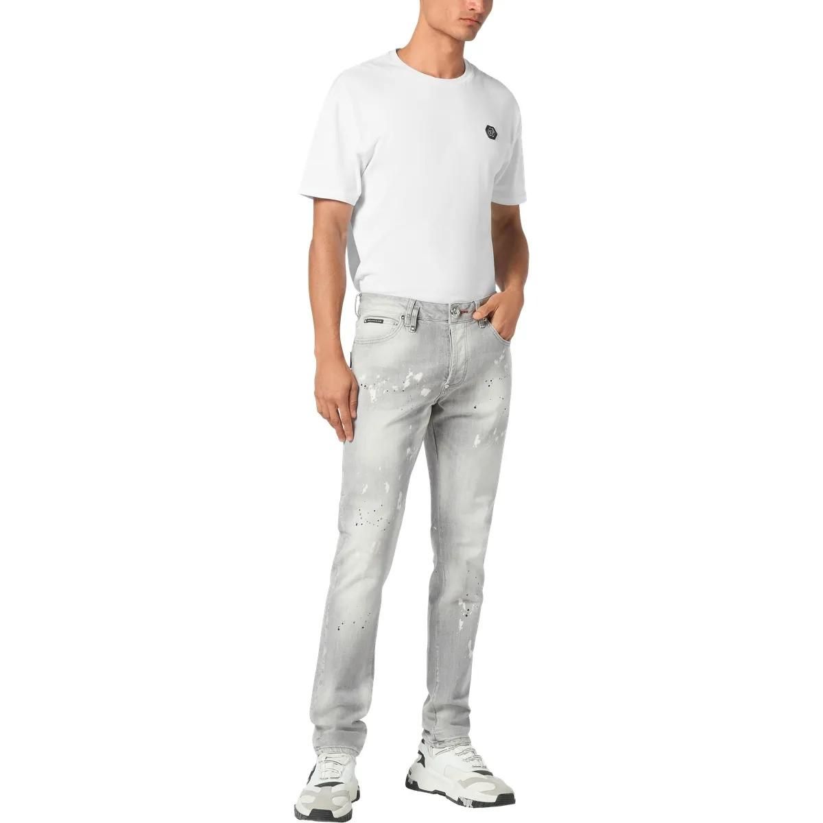 Philipp Plein - Jeans Regular Fit Racing - Größe 29 - grau