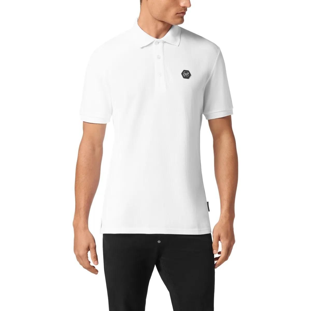 Philipp Plein - Poloshirt Gothic Plein - Größe 3XL - weiß
