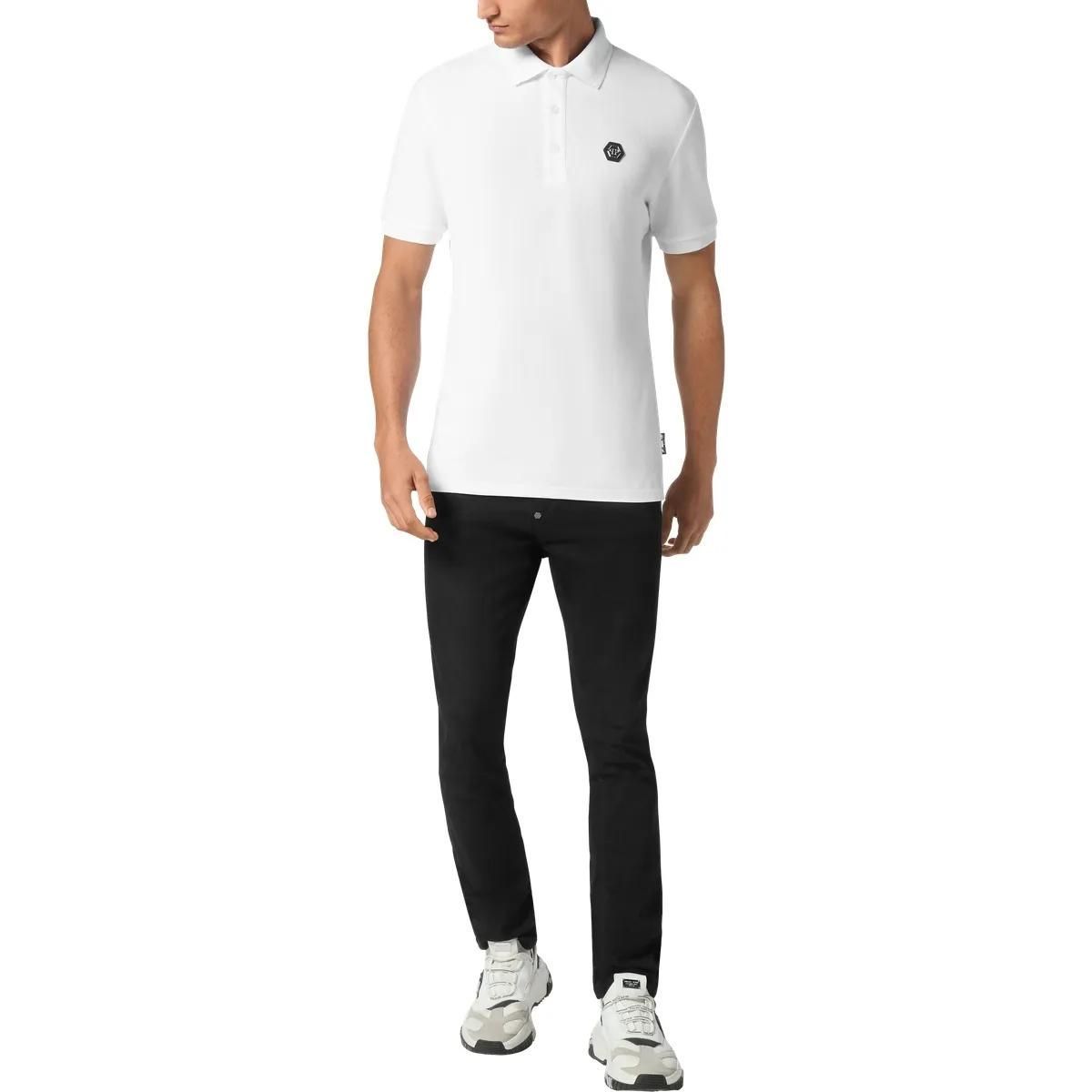Philipp Plein - Poloshirt Gothic Plein - Größe 3XL - weiß