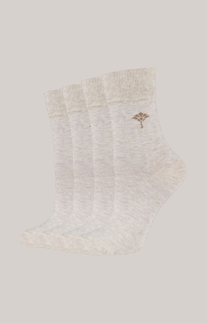 Socken in Nature Melange Bio-Baumwoll-Mix Cornflower-Detail, unisex