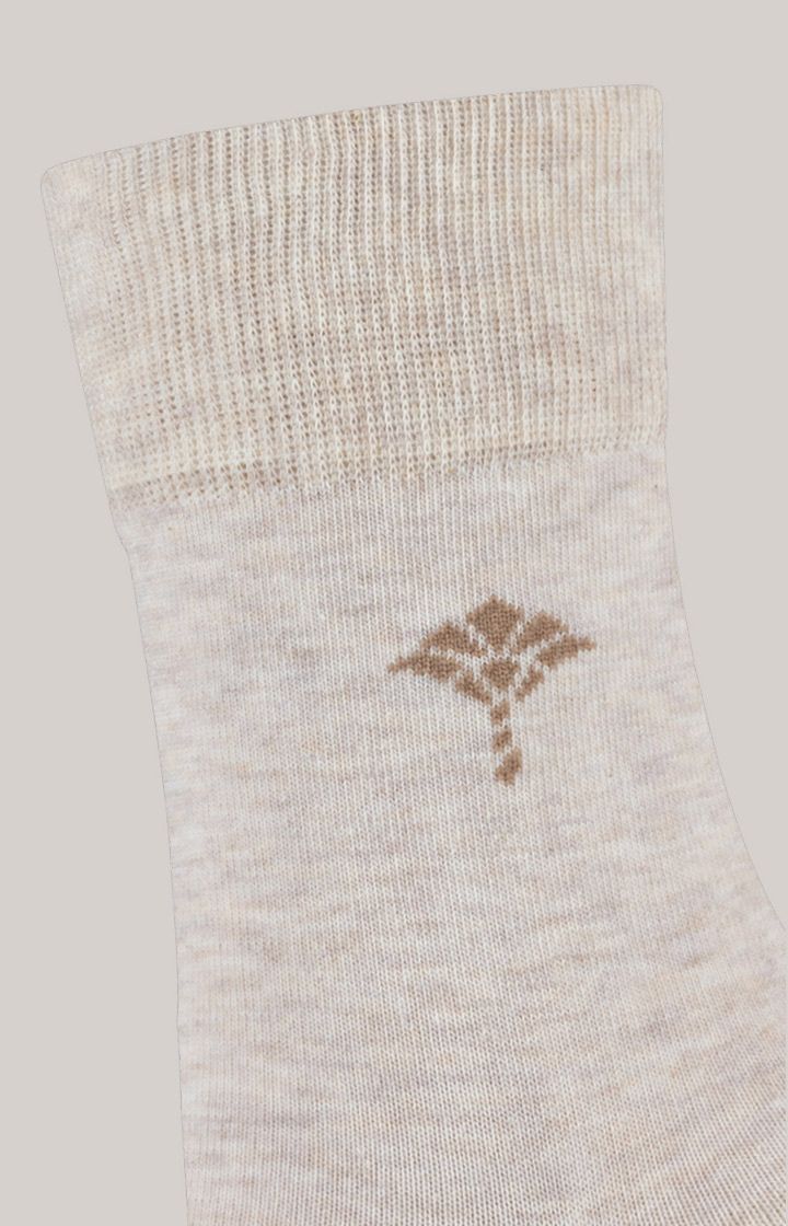 Socken in Nature Melange Bio-Baumwoll-Mix Cornflower-Detail, unisex