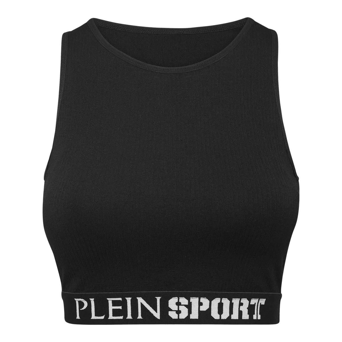 Plein Sport - Sport Bh Logo - Größe L - schwarz