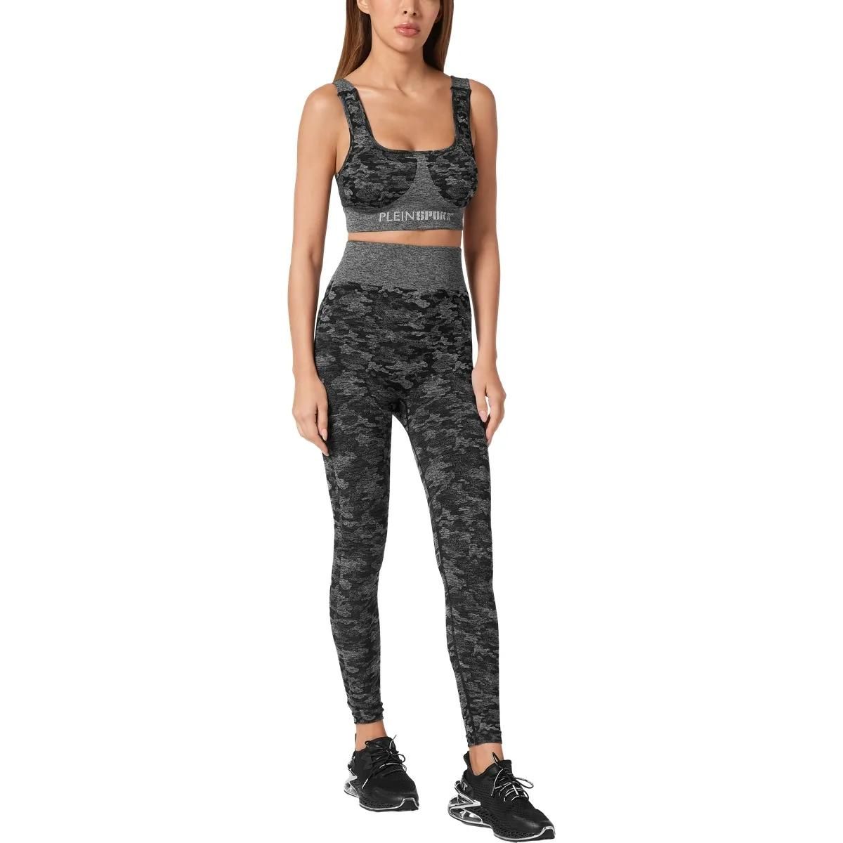 Plein Sport - Leggings Camouflage - Größe L - schwarz