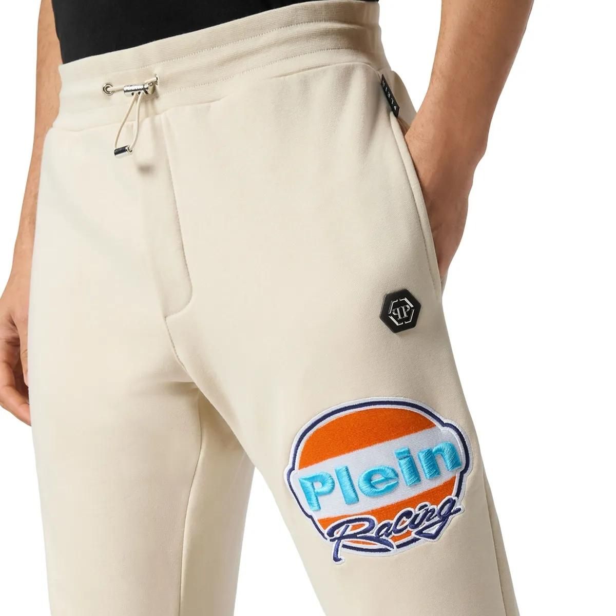 Philipp Plein - Jogginghose Racing - Größe 3XL - beige