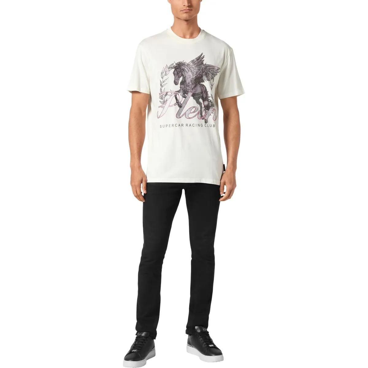Philipp Plein - T-Shirt Racing - Größe 3XL - weiß