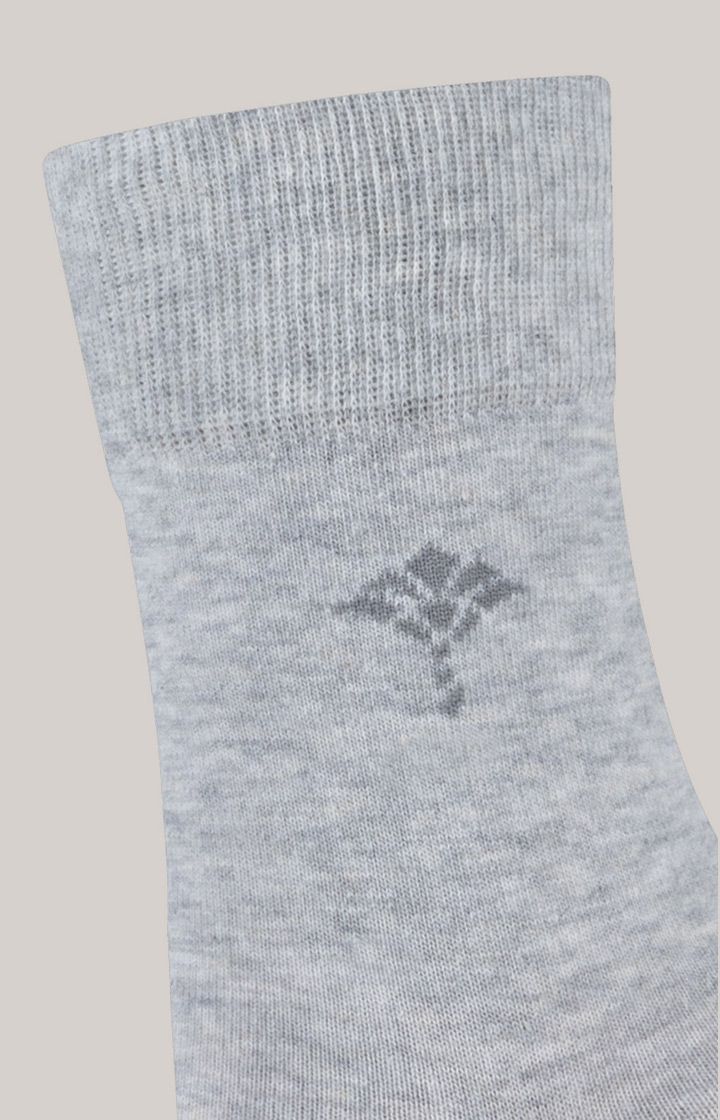 Herrensocken im Viererpack aus Baumwollmischung in Hellgrau Meliert
