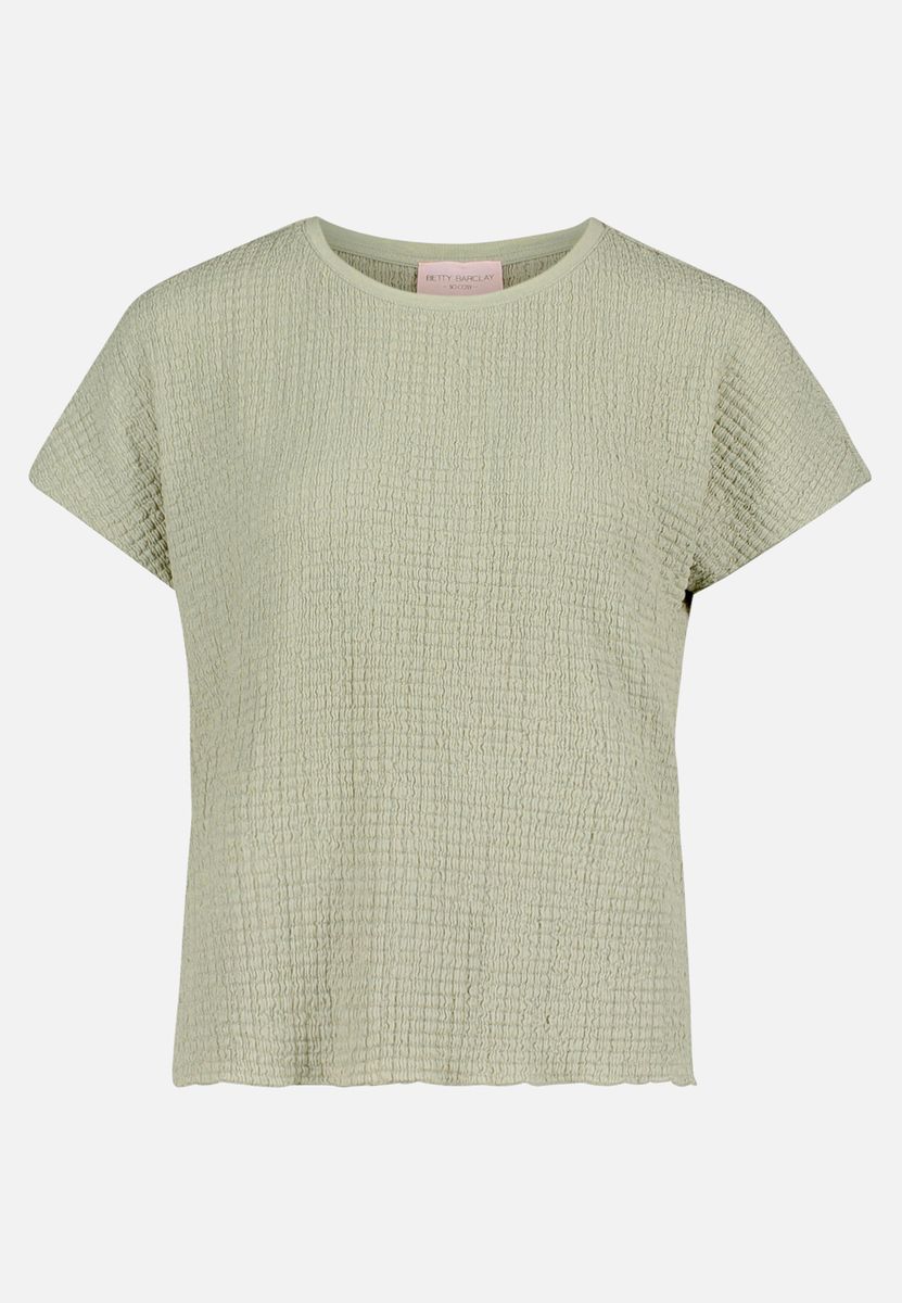 Kurzarmshirt mit strukturierter Strickoptik