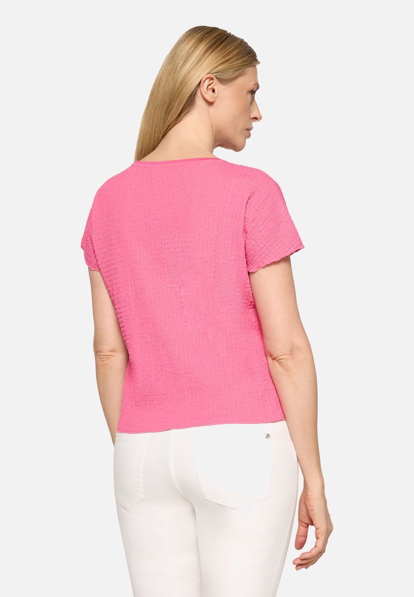 Kurzarmshirt mit strukturierter Strickoptik